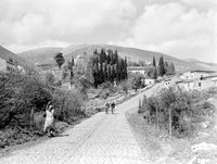 הרחוב הראשי במושבה ראש פינה, בשנת 1940