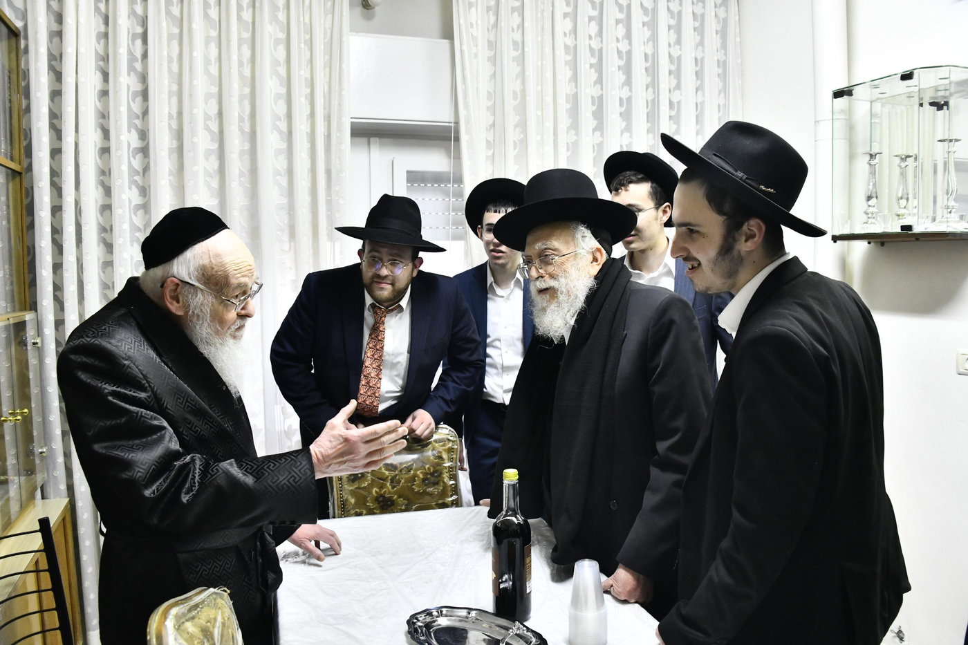 רבי בנימין אלישיב בביקור אצל אחיו רבי משה אלישיב