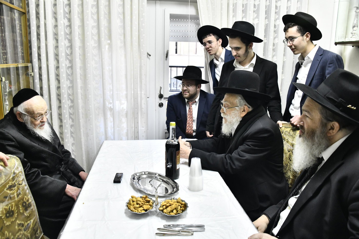 רבי בנימין אלישיב בביקור אצל אחיו רבי משה אלישיב