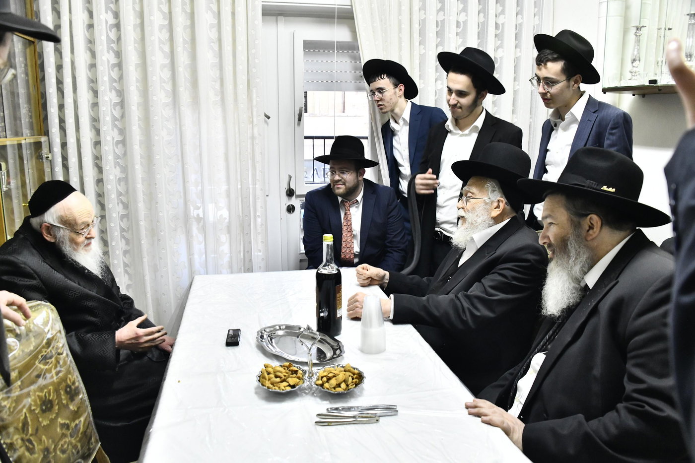 רבי בנימין אלישיב בביקור אצל אחיו רבי משה אלישיב