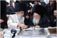 האדמו"ר הגרי"מ מורגנשטרן בביקור אצל האדמו"ר מאשלג בני היכלא