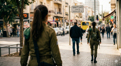 לא ראתה את זה בא: חיילת צעדה בתל אביב וחטפה סטירה מצלצלת