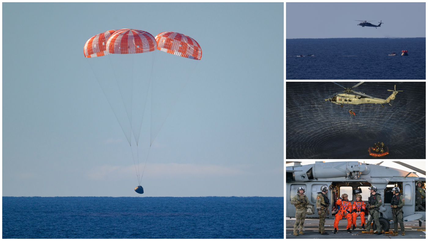 צוות ארטמיס 2 נוחת באוקיינוס