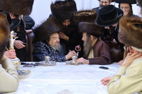 האדמו"ר מלעלוב ניקלשבורג בביקור אצל  הגרי"מ שעכטער