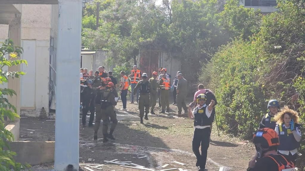 זירת הפגיעה בנהריה