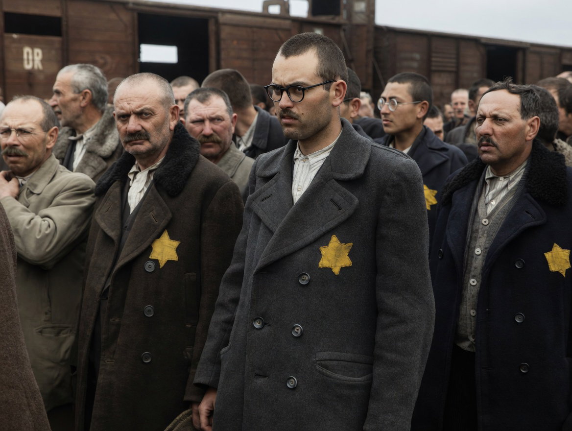 גם בתוך המהומה והאימה, שומרים היהודים האדוקים על הדרת פנים ועל מלבושם המסורתי, המייצג את קדושת חייהם היקרים