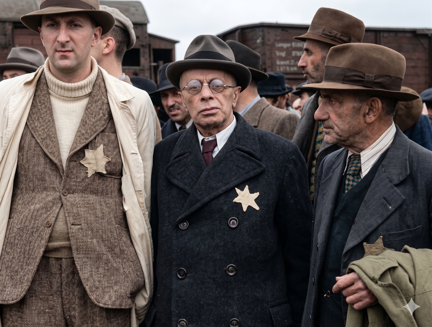 מראה היהודים המהודרים על הרציף מעורר השתאות, בגדיהם האיכותיים משקפים את המבנה החברתי האיתן של קהילות הונגריה שחרבו