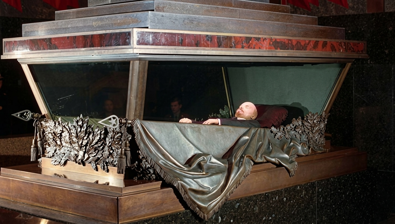 גופתו החנוטה של ולדימיר לנין במאוזוליאום