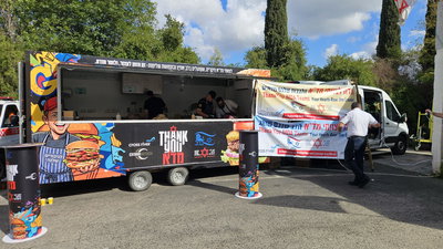 ניידת פוד-טראק במסע הוקרה ארצי לרבבות מתנדבי מד"א 