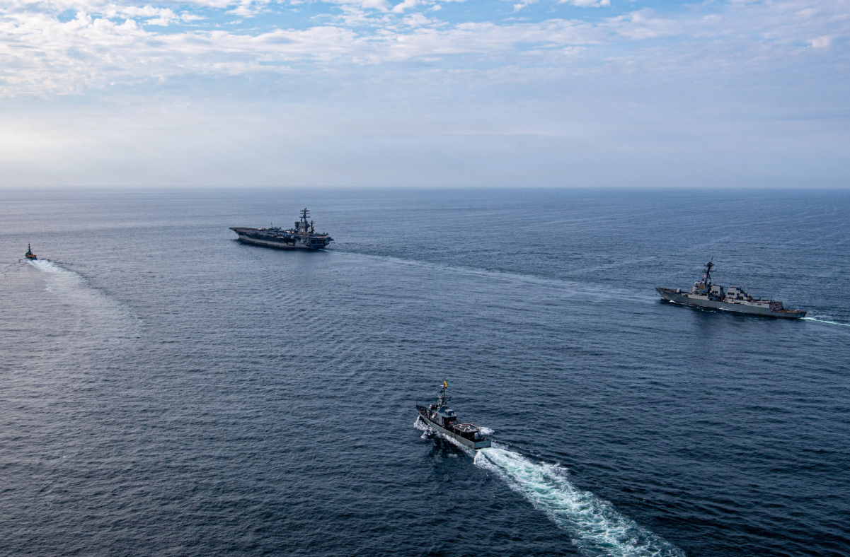 ספינות אמריקניות בתמרון, אילוסטרציה