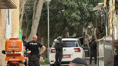 כוחות המשטרה בזירה