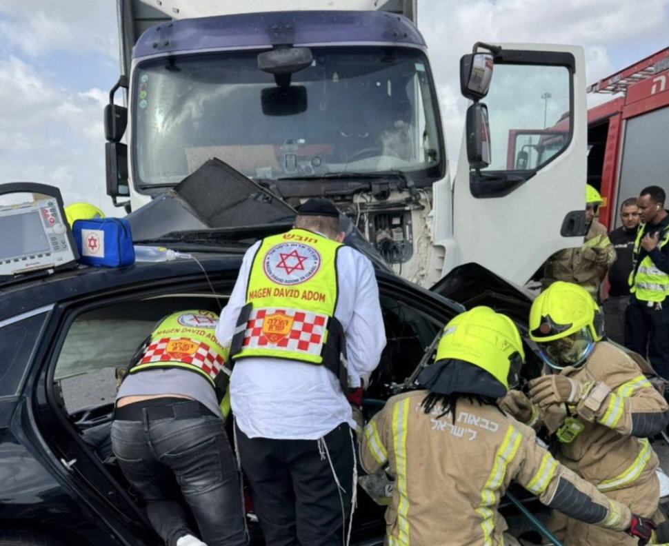 זירת התאונה באשדוד