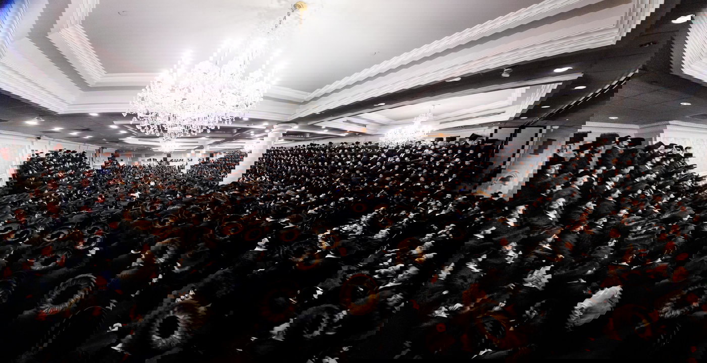 הגר"ש אלתר במוצאי שב"ק בבורו פארק