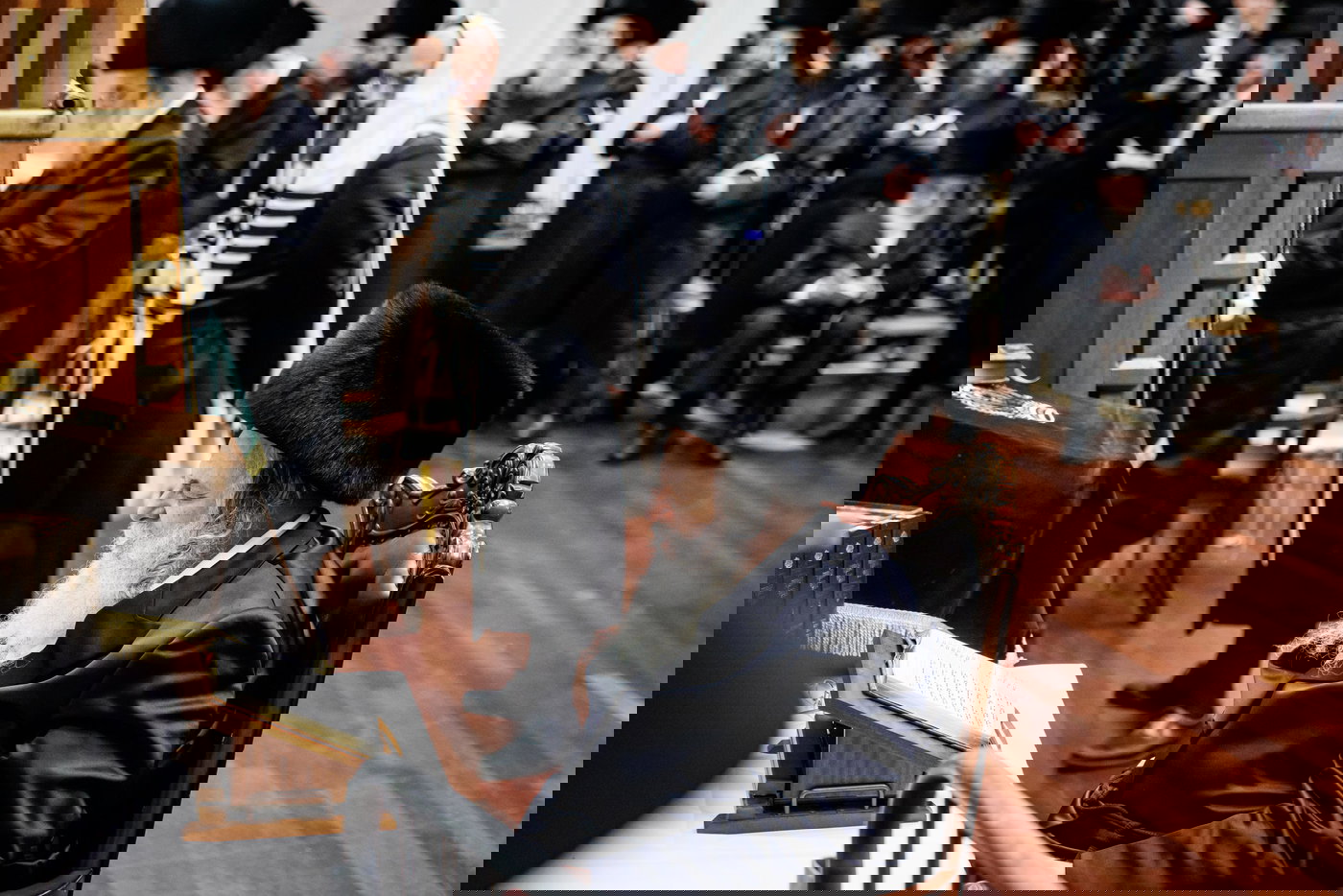 הגר"ש אלתר במוצאי שב"ק בבורו פארק