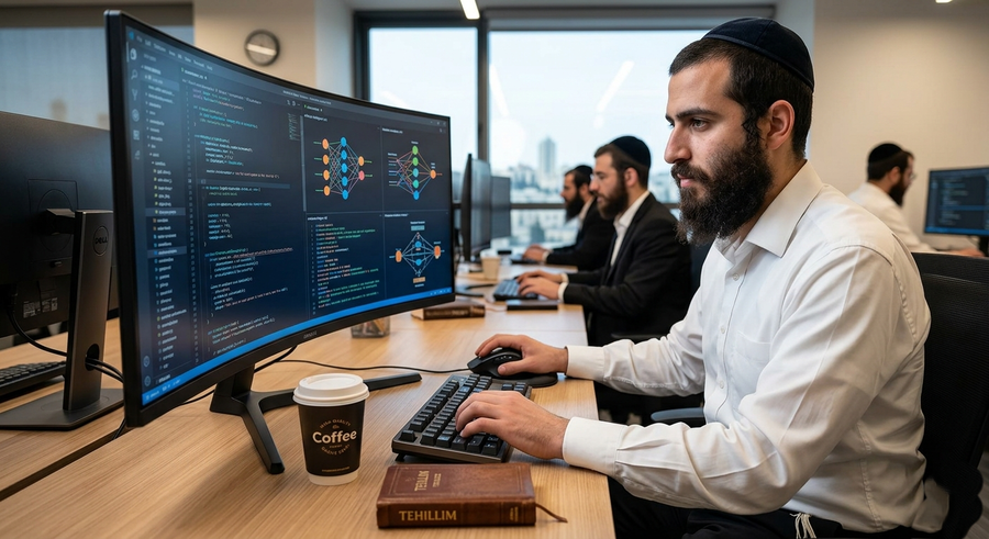 יותר מ-30 אלף ש"ח בחודש? המהפכה ששולחת את האברכים לפיתוח ה-AI