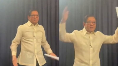 "בואו לחדר כושר": הנשיא ביצע פעלולים לעיני העיתונאים הנדהמים