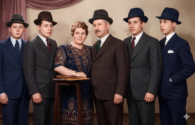 מאיר שבח(ארוין), מנחם אליעזר(אלכסנדר), האב ישעיהו, האם שרה צביה, שמעון מנשה צבי וחיים שלמה