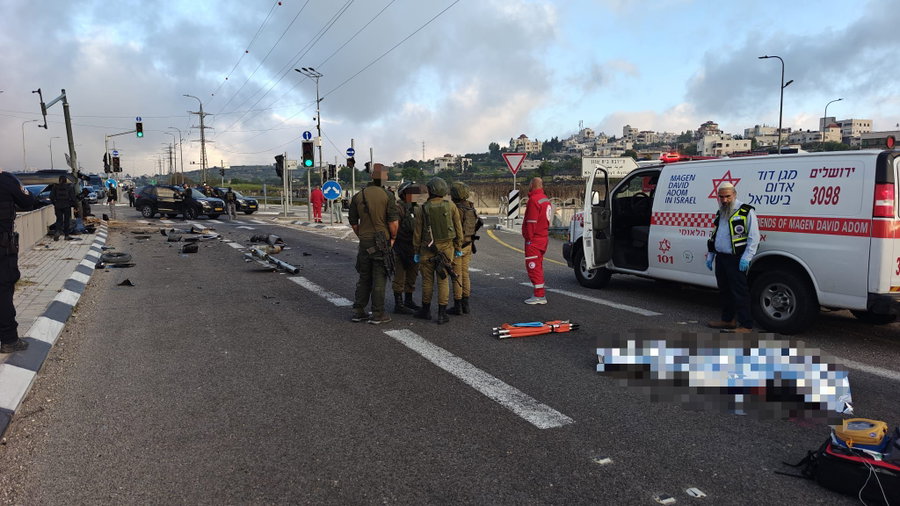 זירת התאונה הקטלנית, הבוקר