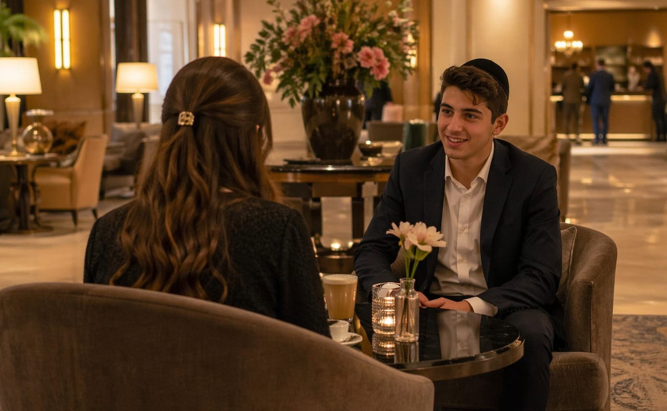 בחור ישיבה ובת סמינר בפגישה, אילוסטרציה