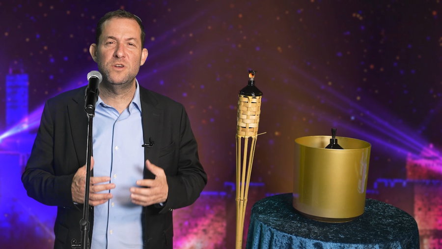 יוסי דגן מעלה את "משואת ארץ ישראל וההתיישבות"