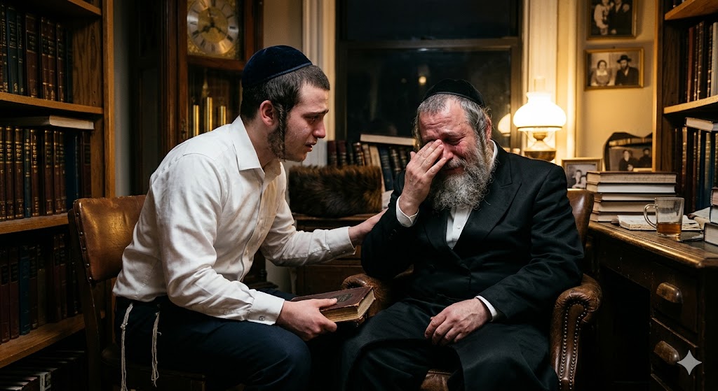 בחור ישיבה עם אביו | אילוסטרציה