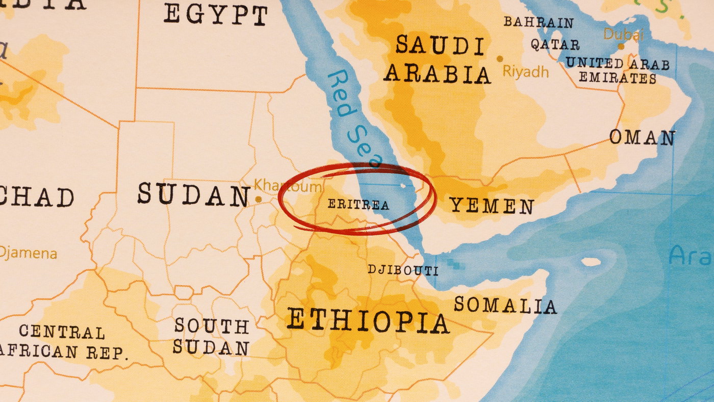 קו חוף ארוך מול תימן. מיקומה של אריתראה על המפה