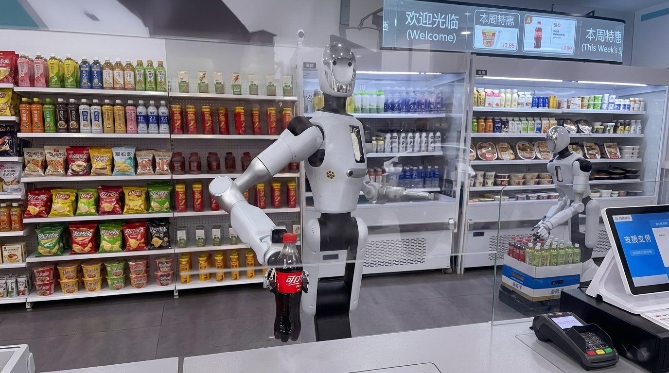 רובוט בחנות נוחות בסין