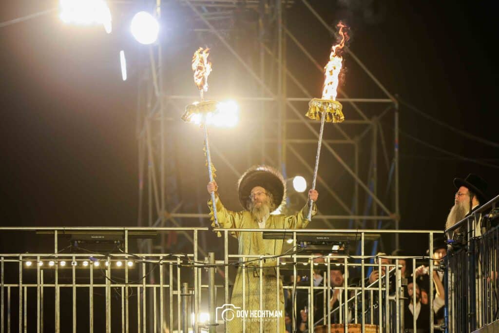 רבי אלימלך בידרמן בהדלקה ל"ג בעומר