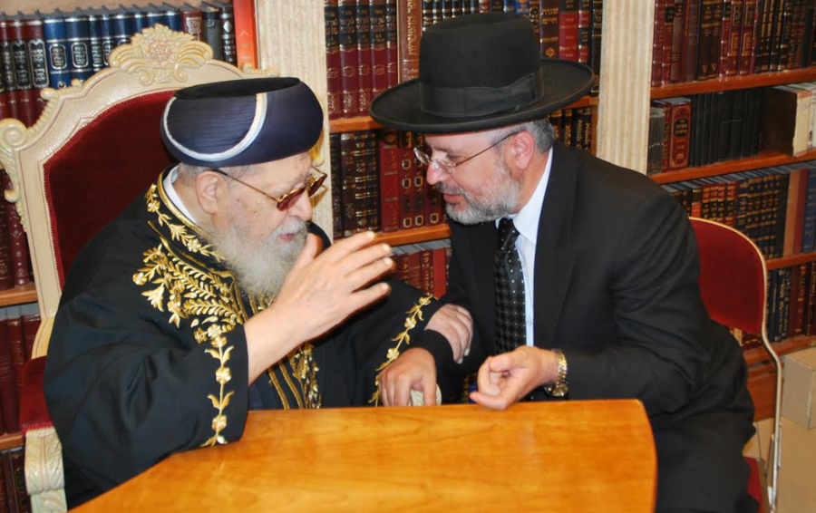 הגאון רבי זבדיה כהן במעונו של מרן פוסק הדור רבינו עובדיה יוסף זצ"ל