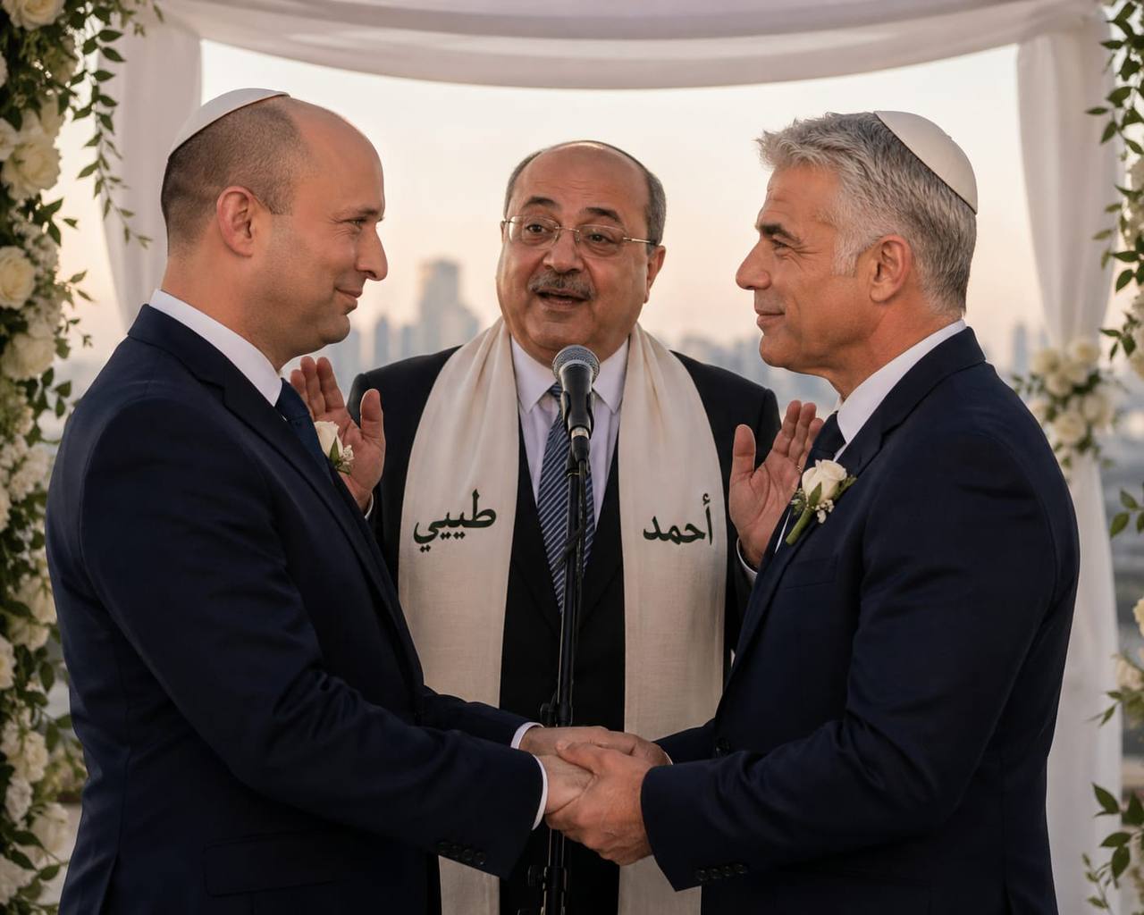 מתקפת AI קורעת: הממים והתמונות המשעשעות לאחר הודעת החיבור בנט-לפיד