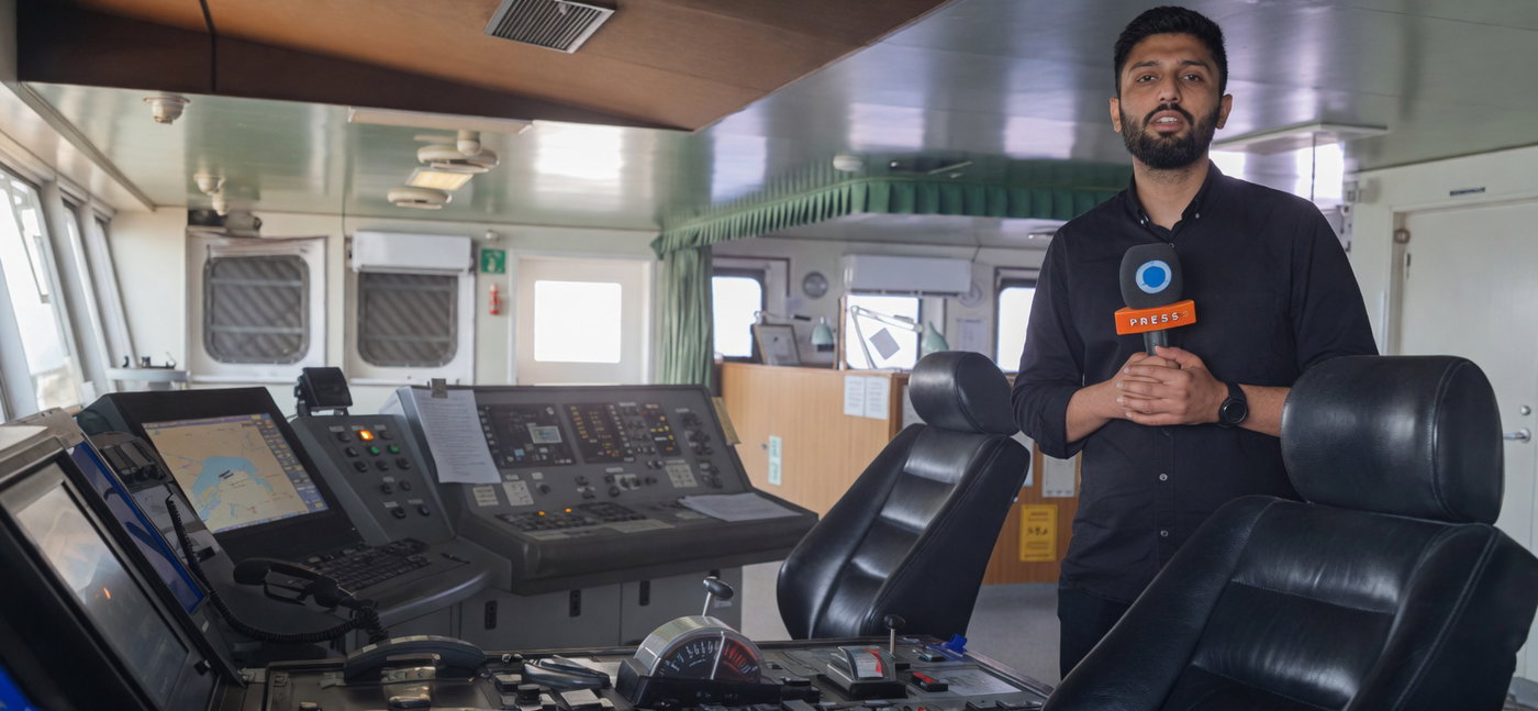 הכתב האיריני על הספינה היוונית