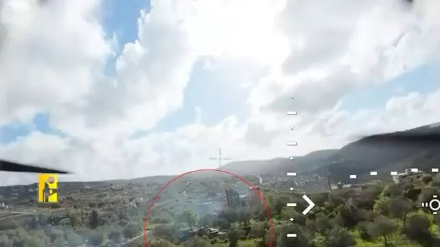 חיזבאללה פוגע בטנק באמצעות רחפני ה-FPV