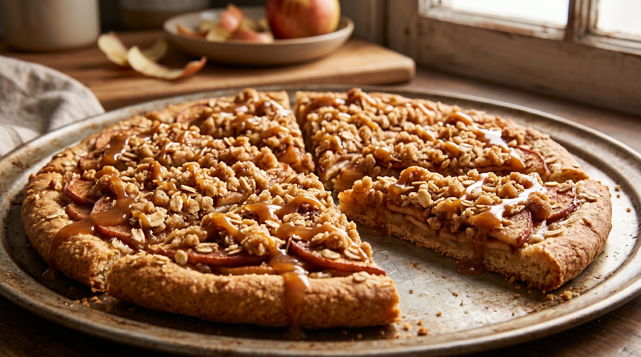 פיצה תפוחים וקרמל: הקינוח המפתיע שסוגר לכם את הפינה המתוקה