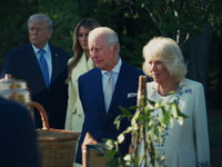 המלך, כוורת הדבש - והצנצנות על שם קמילה: כך נראה הביקור המלכותי בגינת הבית הלבן