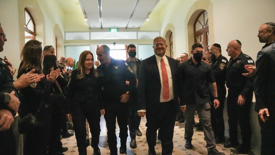 השר איתמר בן גביר וצמרת המשטרה בבאר שבע