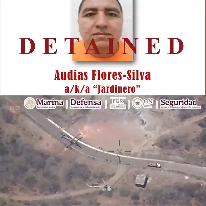 תיעוד מעצר "אל ג'רדינרו", מבכירי קרטל חליסקו, במבצע משולב של הצי (Marina), הצבא (Defensa), התובע הפדרלי (FGR), המשמר הלאומי (GN) ומשרד הביטחון (Seguridad).