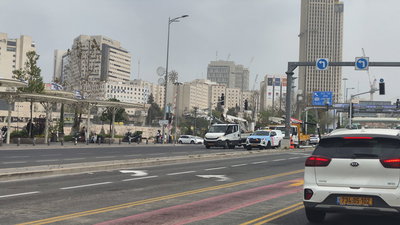 נתיב תחבורה ציבורית בכניסה לירושלים