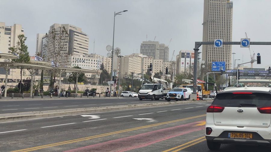 נתיב תחבורה ציבורית בכניסה לירושלים