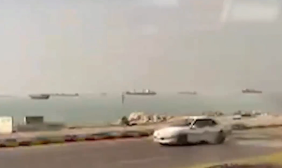 20,000 ימאים תקועים: פקק עצום של ספינות תועד במצר הורמוז 