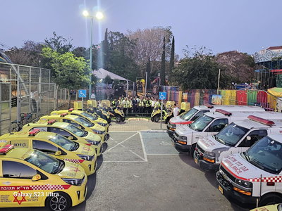 כוחות מד"א במוקדי ההדלקות המרכזיות בכל רחבי הארץ