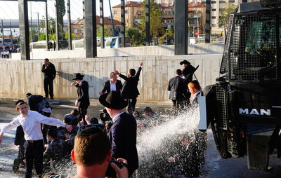 מכתזי"ת בפעולה בהפגנת הפלג הירושלמי
