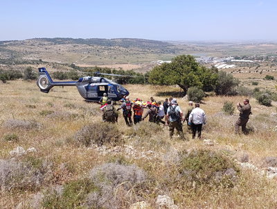 חילוץ מורכב בשטח: רוכב נפצע אחרי נפילה מהסוס - ופונה במסוק משטרתי