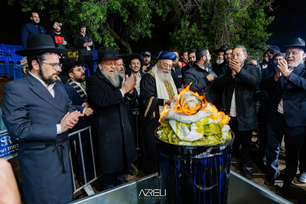 הגרש"מ עמאר בהדלקה ל"ג בעומר