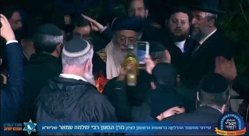 הגרש"מ עמאר בהדלקה ל"ג בעומר