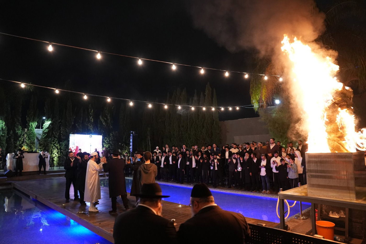 הגאון הינוקא במעמד ההדלקה