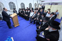מעמד חנוכת הבית של המוקד לרפואה דחופה במודיעין עילית בהשתתפות כלל רבני העיר 
