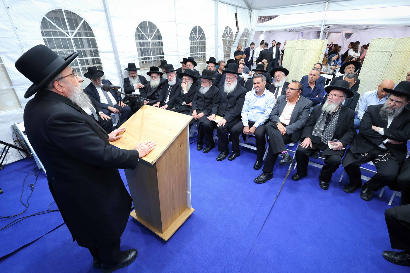 מעמד חנוכת הבית של המוקד לרפואה דחופה במודיעין עילית בהשתתפות כלל רבני העיר 