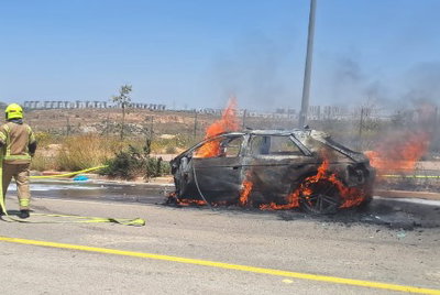 תאונה קטלנית בכניסה לעיר החרדית: הרכב התחיל לבעור, אחד הנוסעים נהרג