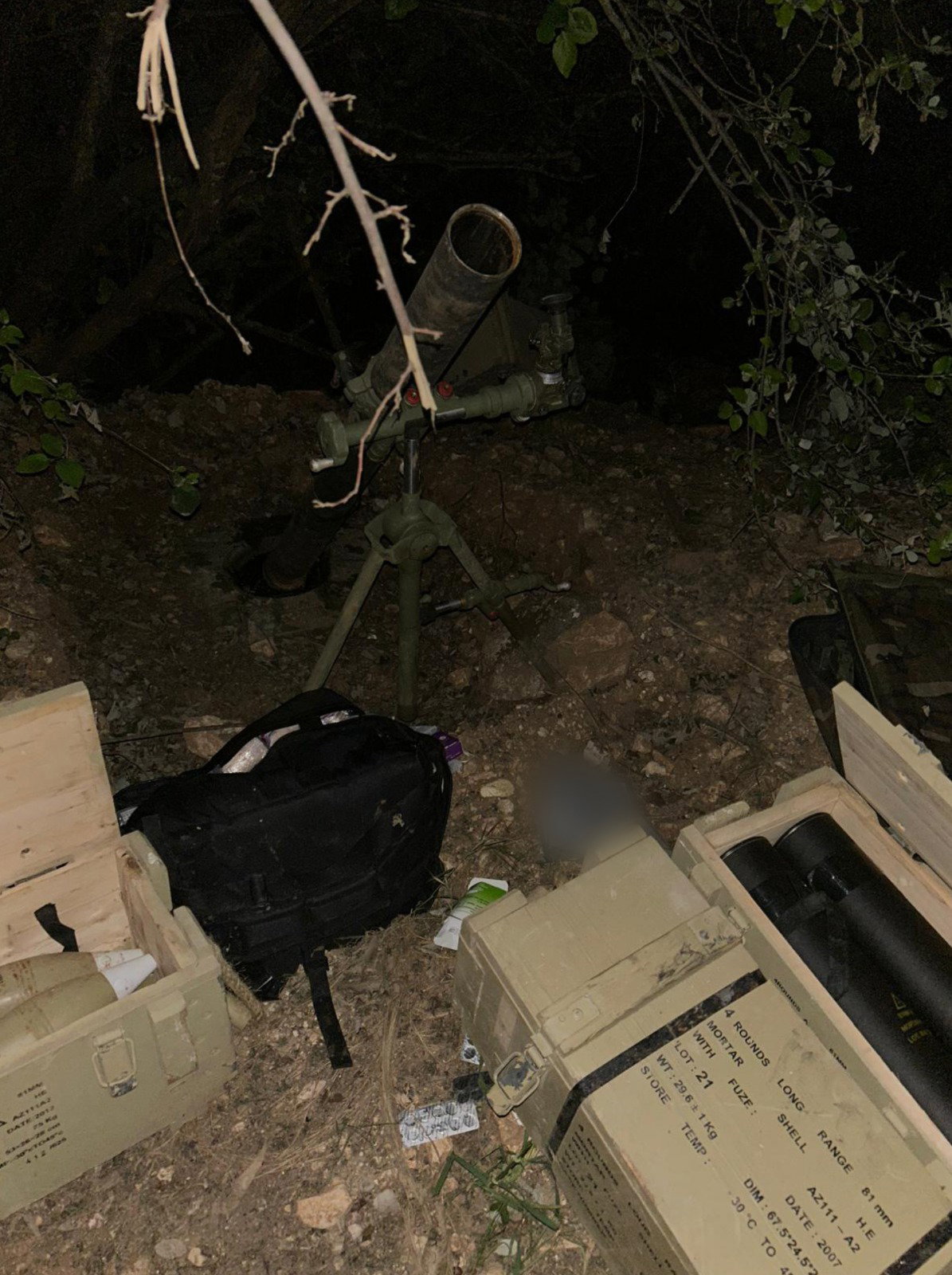 אמצעי לחימה שאותרו על ידי הכוחות במרחב הליטאני