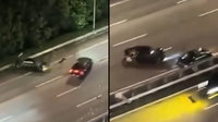 רכב אחד, שלוש תאונות: תקרית חריגה תועדה בכביש המהיר | צפו